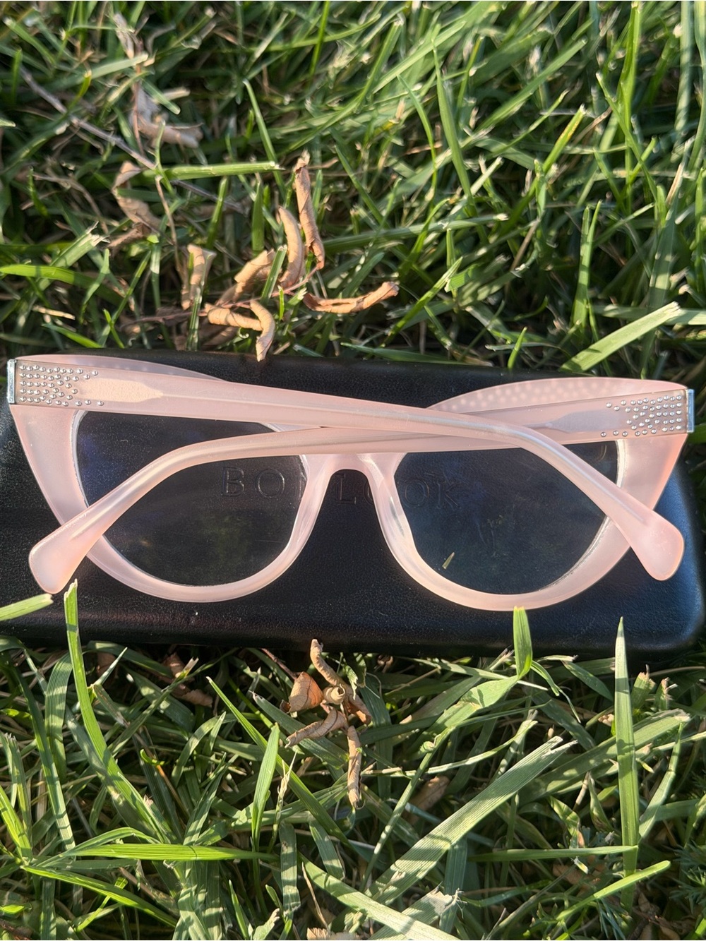 Rare BonLook Keiko Barbie Pink Studded Cat Eye Frames 51/19/145 - Picture 4 of 8